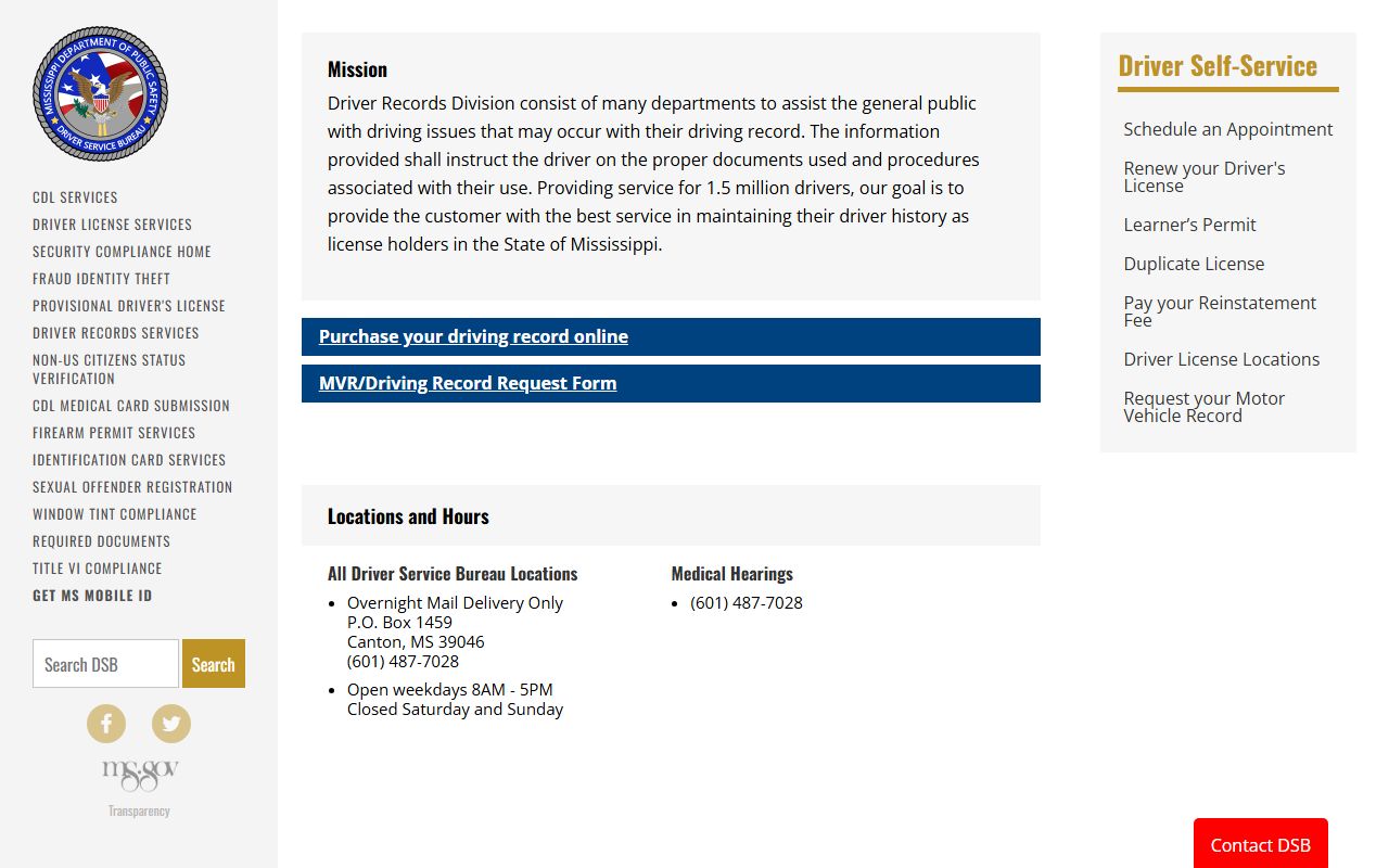 Clay County probate records and Mississippi DPS Driver Records Division
